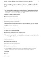 Test Bank For Essentials of Maternity Newborn and Womens Health Nursing 4th Edition