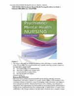 Test Bank For Psychiatric-Mental Health Nursing 8th Edition1