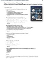 Test Bank For Goulds Pathophysiology for the Health Professions 7th Edition