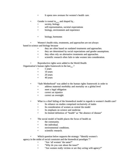 Test Bank For Gynecologic Health Care With an Introduction to Prenatal and Postpartum Care
