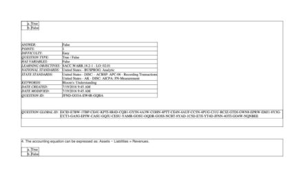 Test Bank For Survey of Accounting 8th Edition