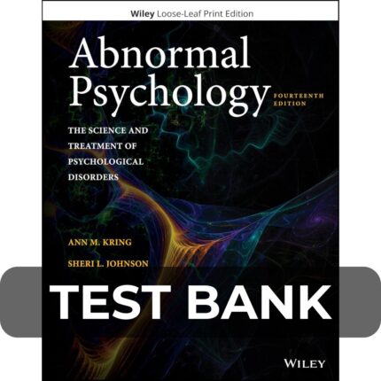 Test Bank For Abnormal Psychology 14th Edition