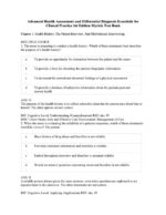 Test Bank For Advanced Health Assessment and Differential Diagnosis 1st Edition