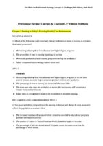 Test Bank For Professional Nursing Concepts & Challenges 9th Edition