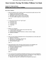 Test Bank For Basic Geriatric Nursing 7th Edition1