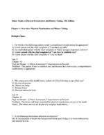 Test Bank For Bates Guide to Physical Examination and History Taking 12th Edition1