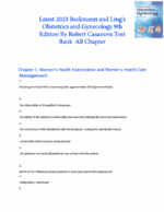 Test Bank For Beckmann and Ling_s Obstetrics and Gynecology 9th Edition1