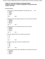 Test Bank For Bontrager_s Textbook of Radiographic Positioning and Related Anatomy 10th Edition1