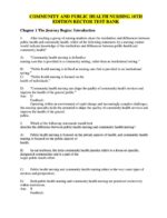 Test Bank For Community and Public Health Nursing 10th Edition