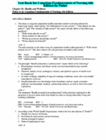 Test Bank For Canadian Fundamentals of Nursing 6th Edition1