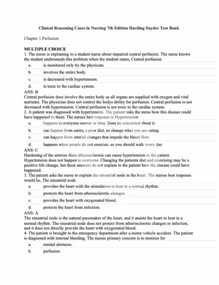 Test Bank For Clinical Reasoning Cases in Nursing 7th Edition1