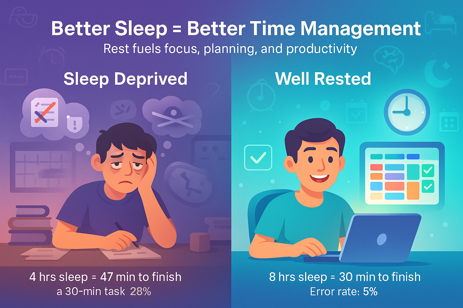 How Sleep Affects Time Management and Productivity
