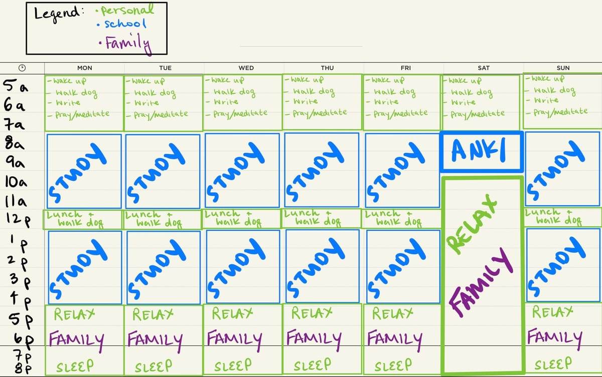 Student using digital planner on phone