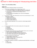 Test Bank For DAVIS Advantage for Pathophysiology 2nd Edition1