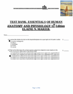 Test Bank For Essentials Of Human Anatomy And Physiology 12th Edition1