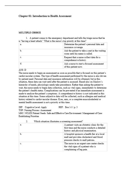 Test Bank for Health Assessment for Nursing Practice 7th Edition by Wilson1