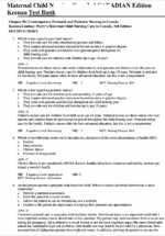 Test Bank for Maternal Child Nursing Care 3rd Canadian Edition1