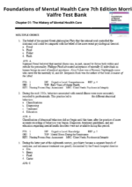Test Bank For Foundations of Mental Health Care 7th Edition 1